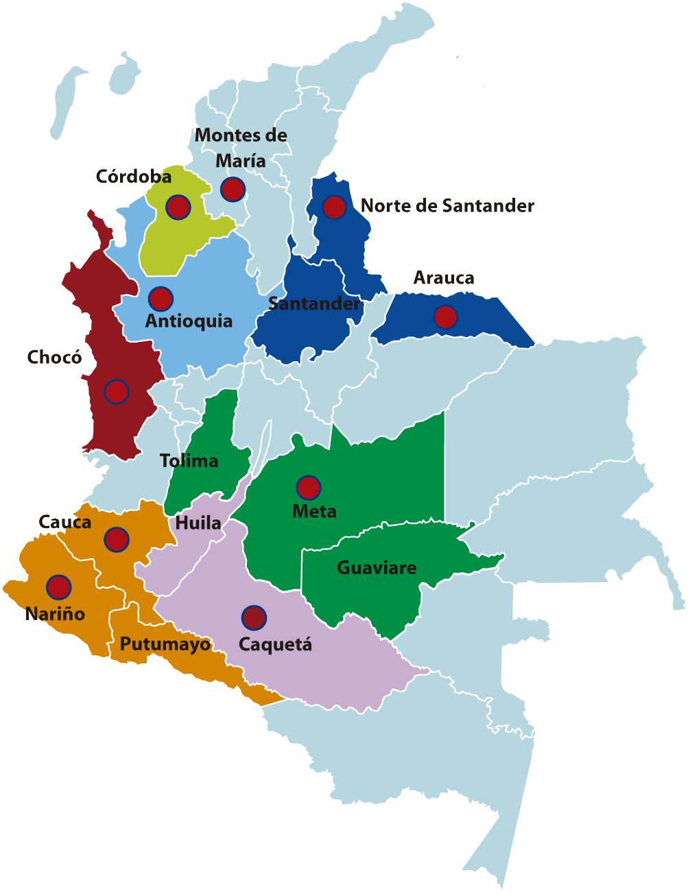 Las Regiones Mapa De Colombia En Ingles Clipart Large Size Png 6324 The Best Porn Website 0481