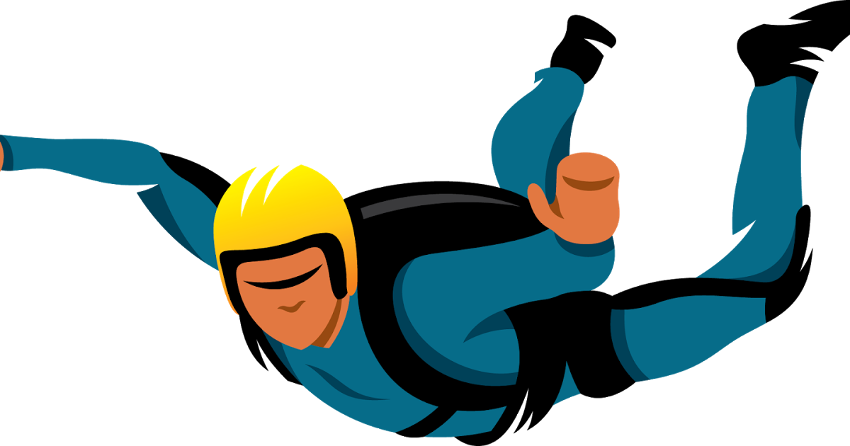 A Adventures Sky Diving Cartoon Clipart Large Size Png Image Pikpng