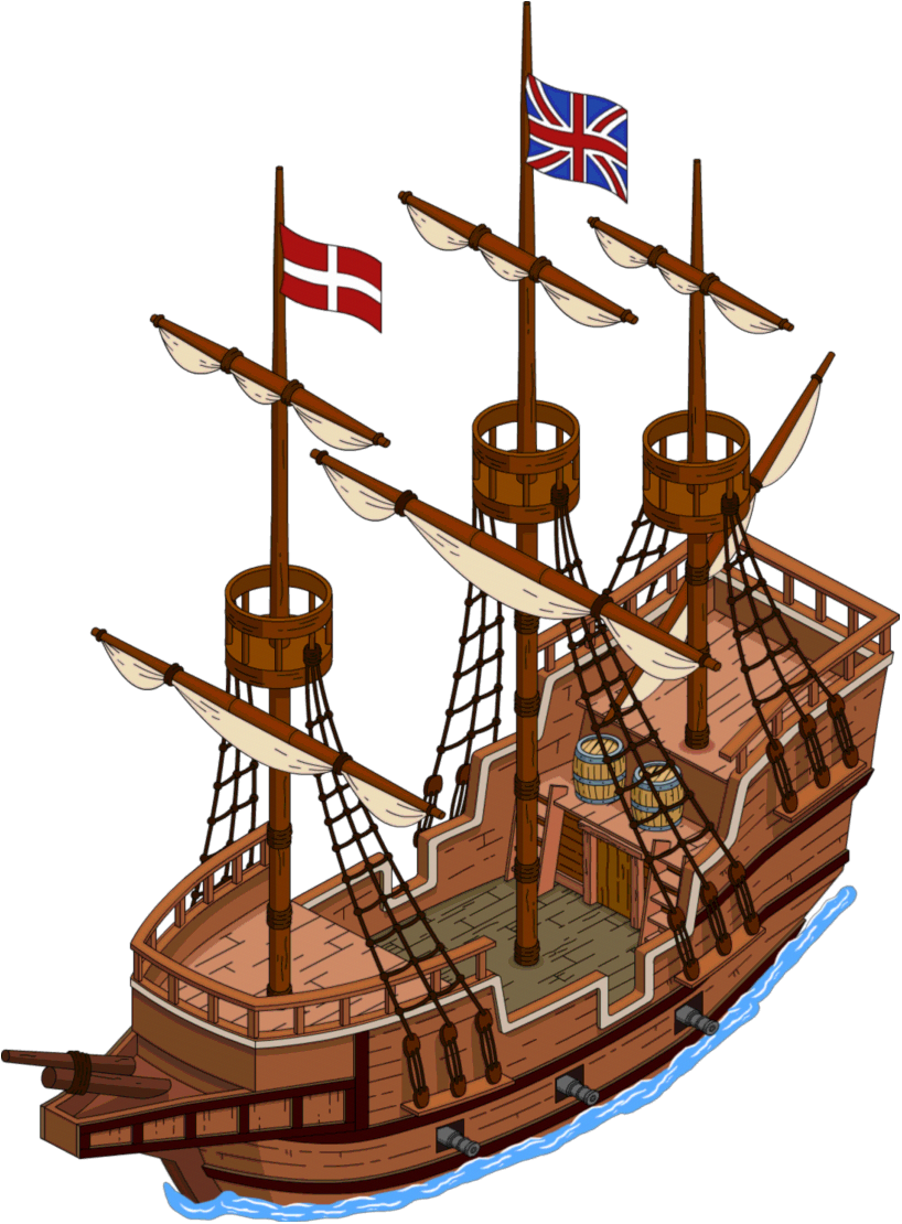 Tapped Out The May Flower Simpsons Tapped Out Pirate Ship Clipart Large Size Png Image Pikpng