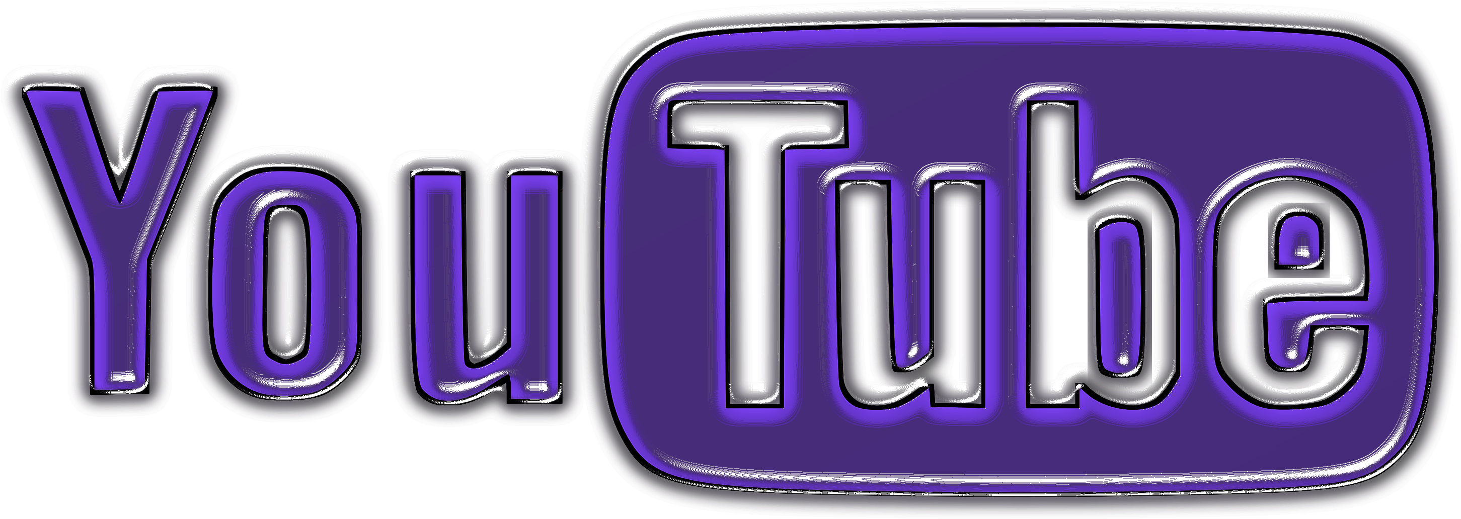 Violet And White Logo Of Youtube - Youtube Clipart - Large Size Png ...