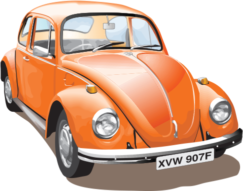 Classic Cars Png - Old Volkswagen Beetle Png Clipart (1080x628), Png Download