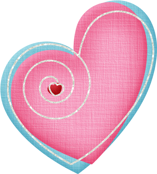 Aw Burnin Layered Flower 10 - Heart Clipart (529x584), Png Download
