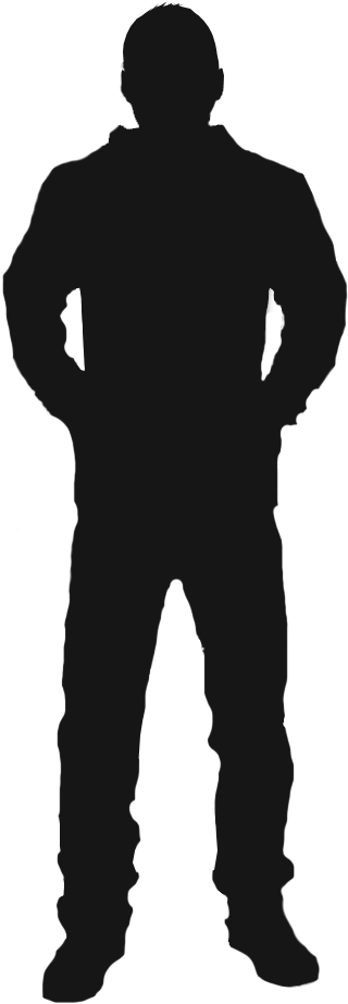 Download Human Silhouette Standing Png - Black Man Silhouette Png