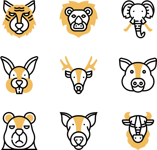 Animal Head - Cartoon Clipart - Large Size Png Image - PikPng