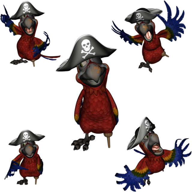 Pirate Parrot, Category, - Пиратский Попугай Png Clipart (640x640), Png Download