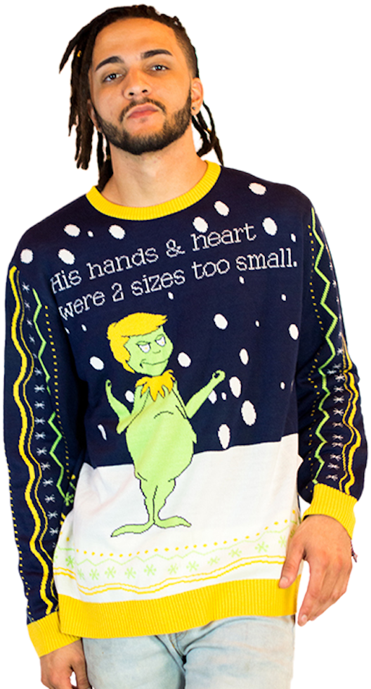Grinch Trump Ugly Christmas Sweater Unisex - Ugly Grinch Clothing ...