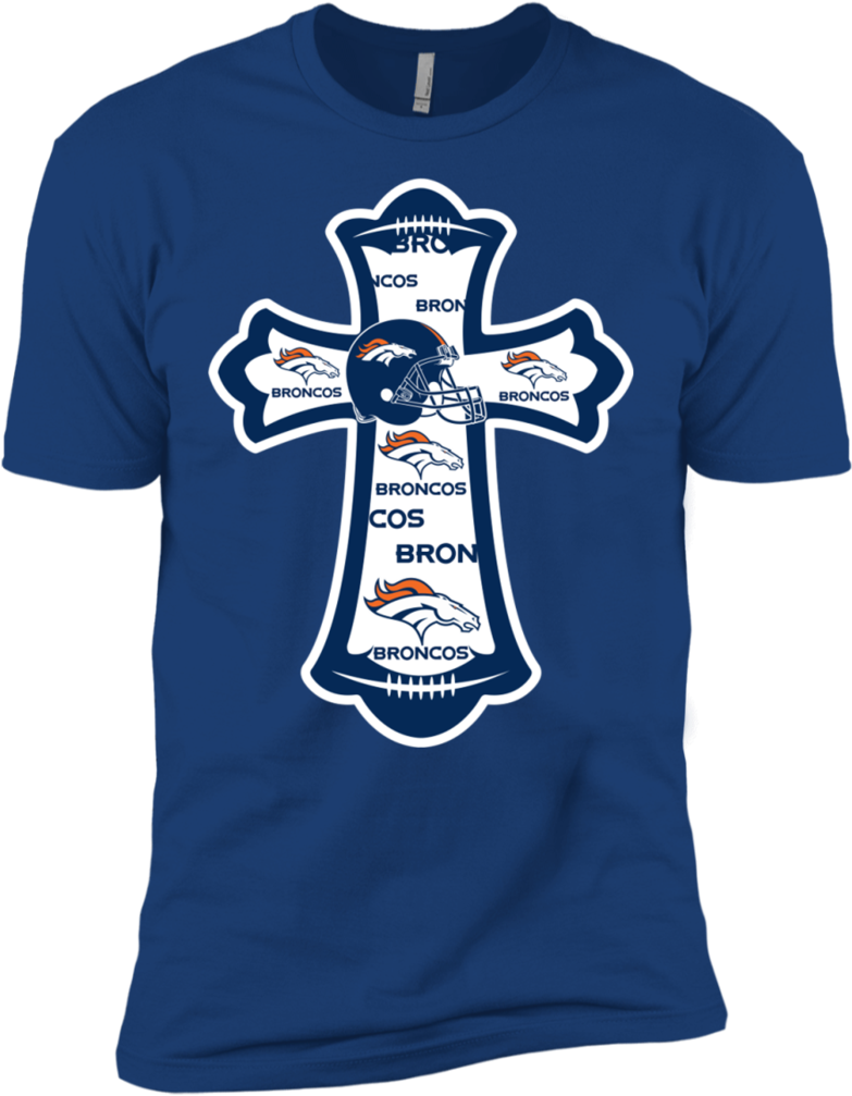 Denver Broncos Shirts The Cross Logo Team T Shirts - Shirt Clipart (1024x1024), Png Download