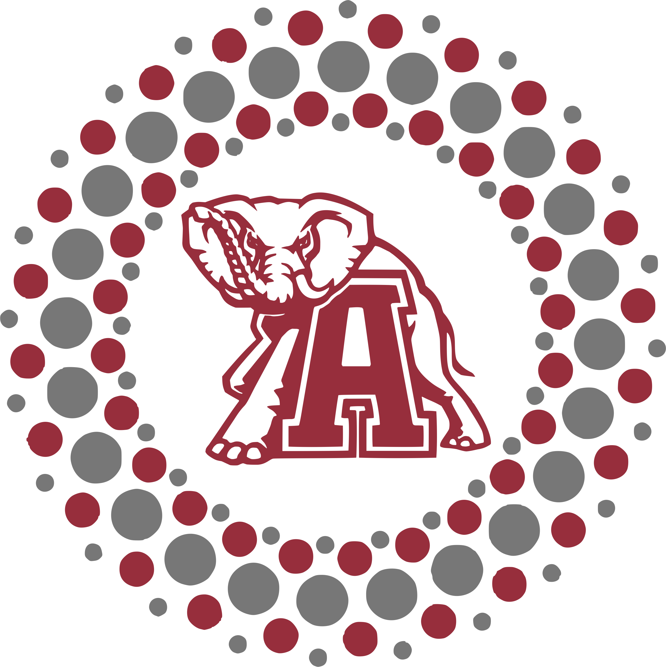 Alabama Crimson Tide Circle - Howard Kennedy Logo Clipart - Large Size ...