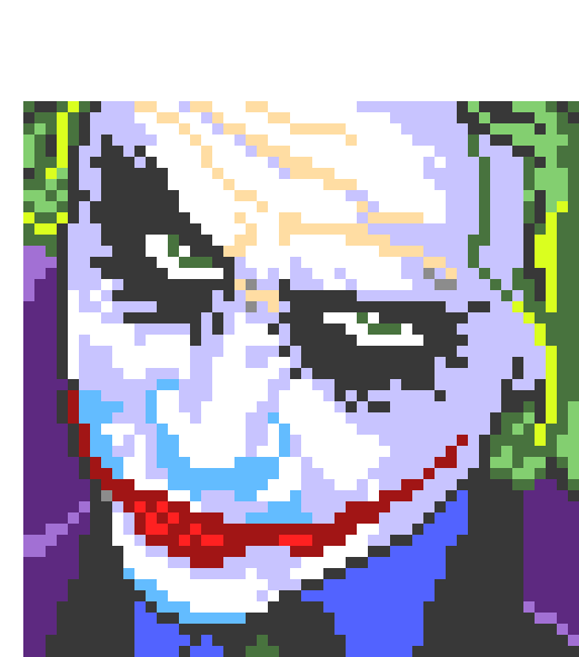 Joker - Hard Pixel Art Templates Clipart - Large Size Png Image - PikPng