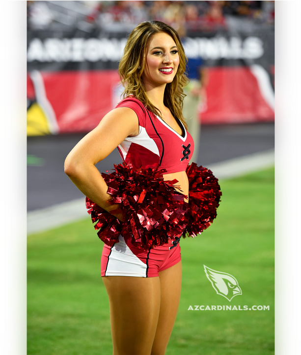 Images Of The Cardinals Cheerleaders During The Second - Pom-pom ...
