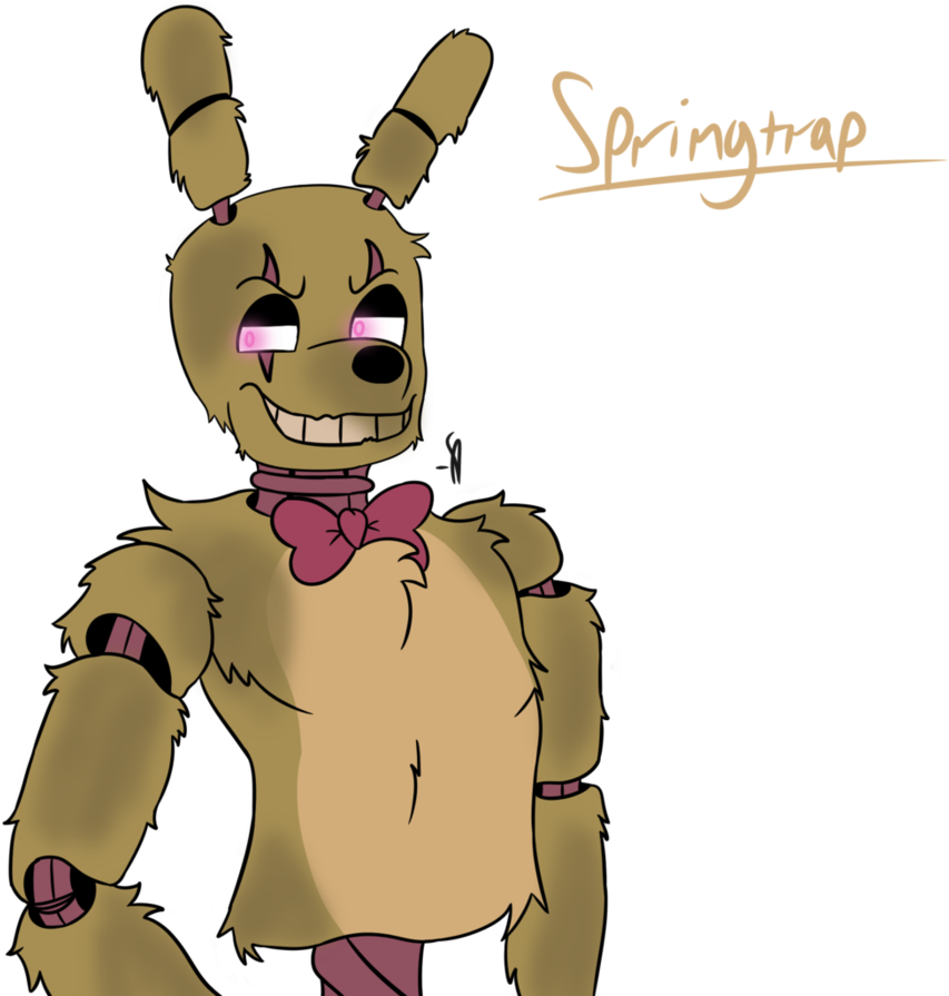 Grawolfquinn Version Of Springtrap By Neonbrine - Cartoon Clipart ...