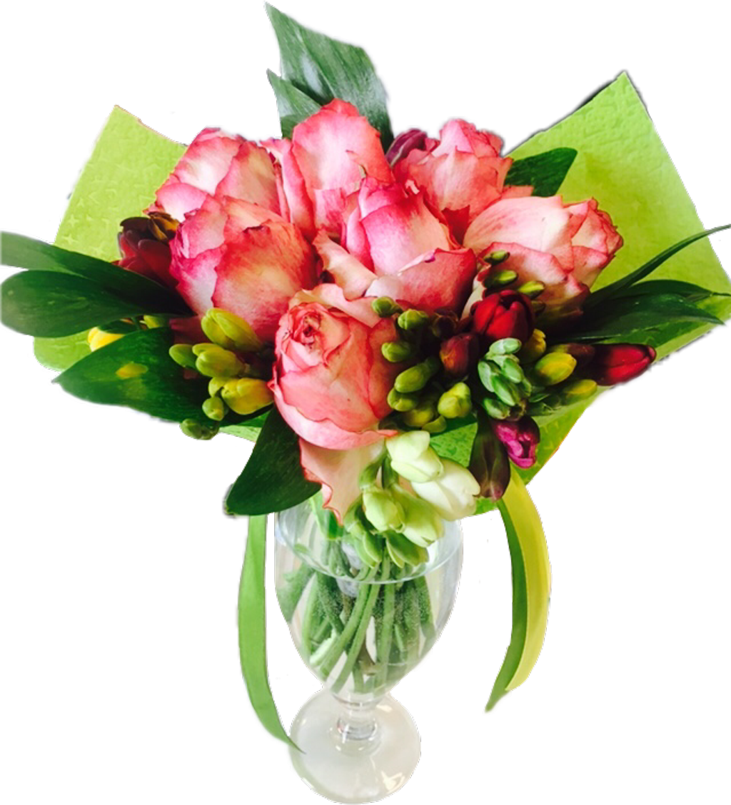 Flower Bucket Roses Beautiful Present Spring Madewithpi - Bouquet