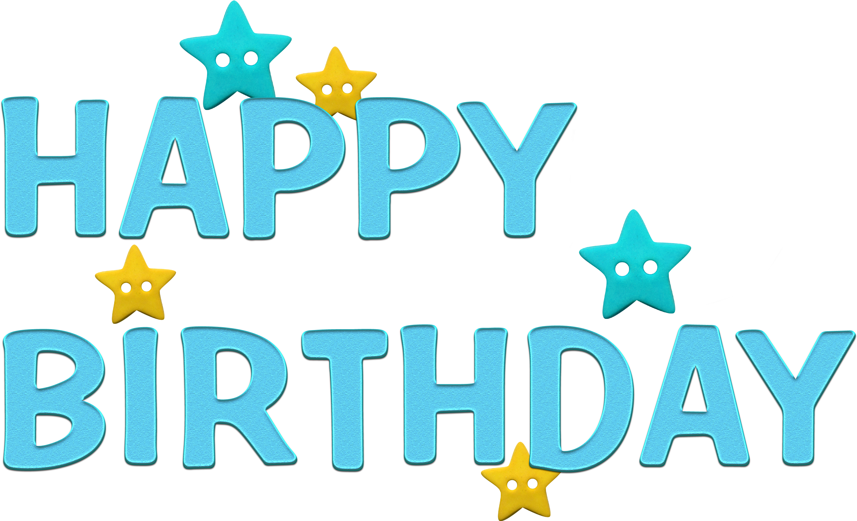 03 04 Happy Birthday Text Blue Png Clipart Large Size Png Image Pikpng