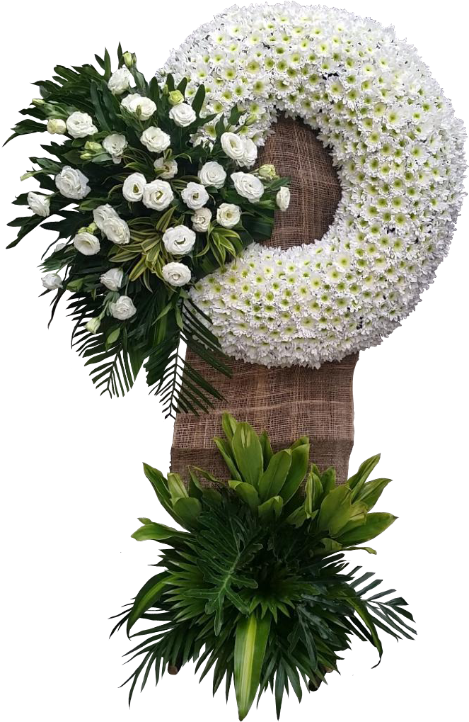 Funeral Wreath On A Stand Bouquet Clipart Large Size Png Image Pikpng