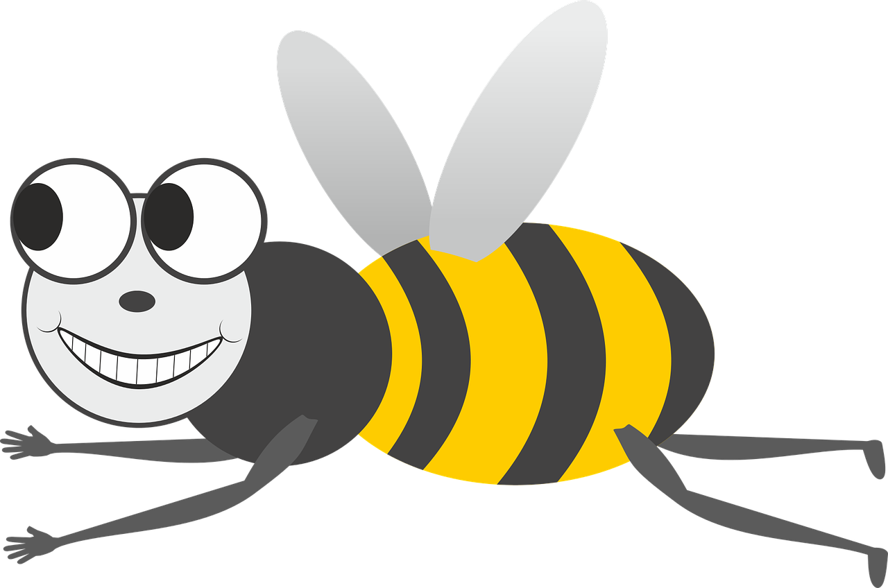 Summer Clipart Bee - Bee - Png Download (1280x848), Png Download