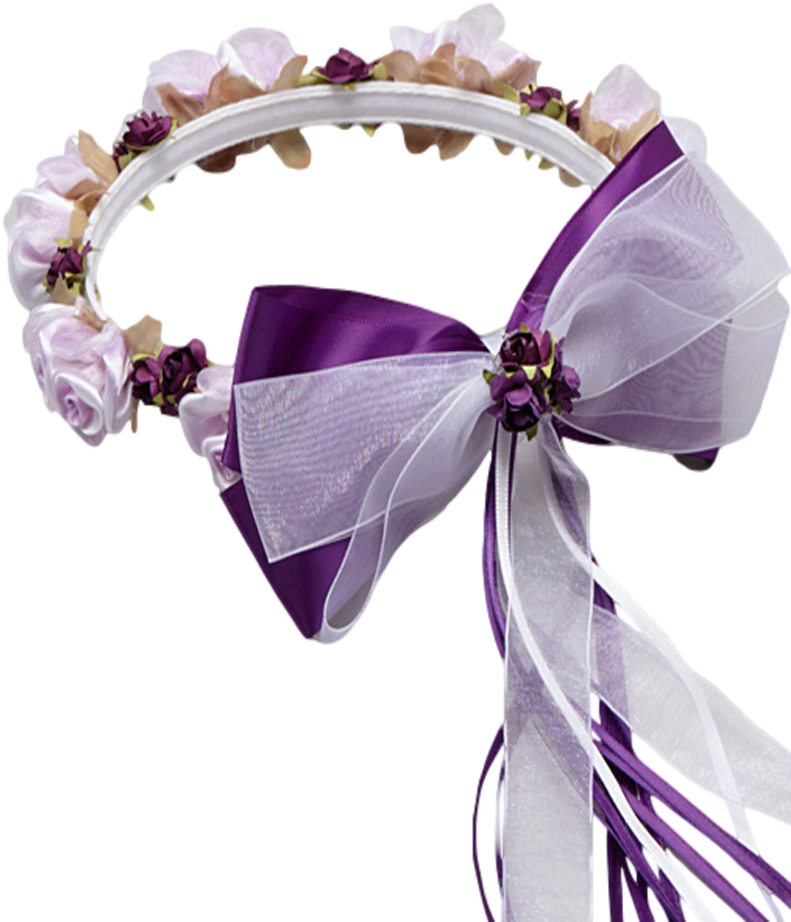 Download Purple Floral Crown Wreath Handmade With Silk Flowers, - Gift