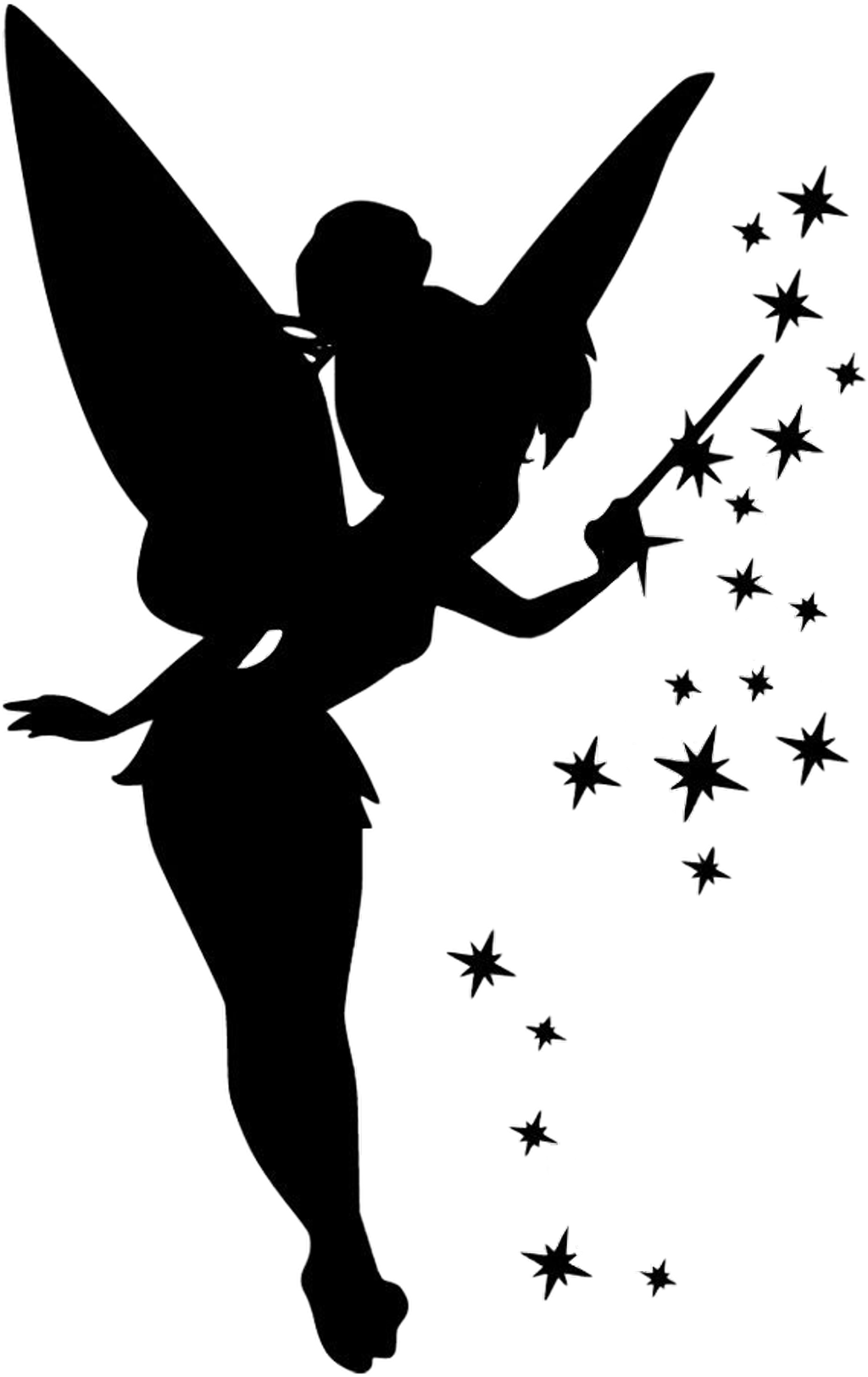 Download Scsilhouette Sticker - Tinkerbell Silhouette Clipart Png