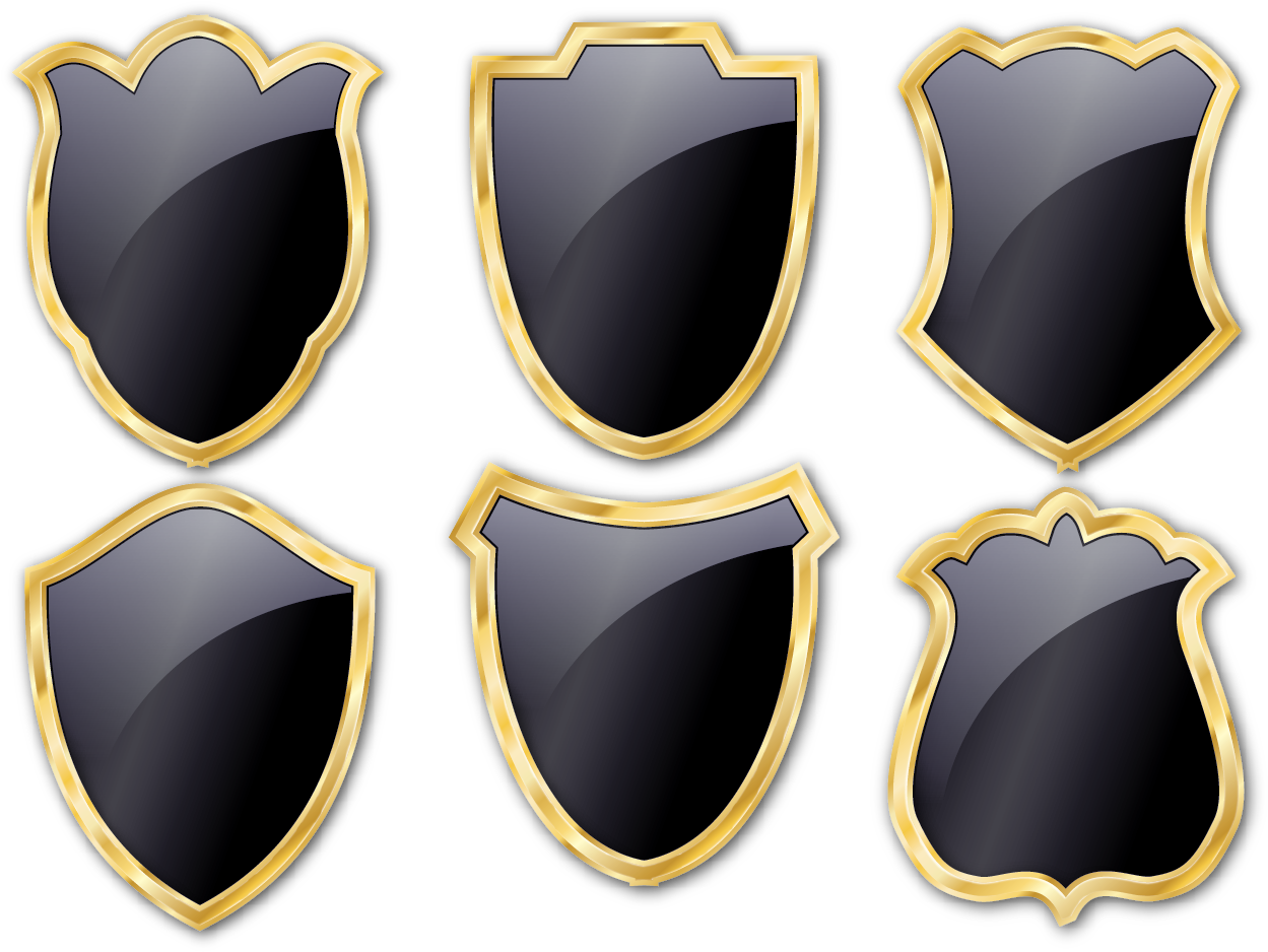 Download Black Shield Gold Metallic Download Free Image Clipart ...