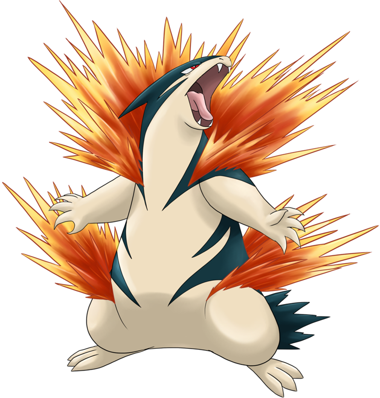 Typhlosion Mega Evolution Shiny Clipart - Large Size Png Image - PikPng