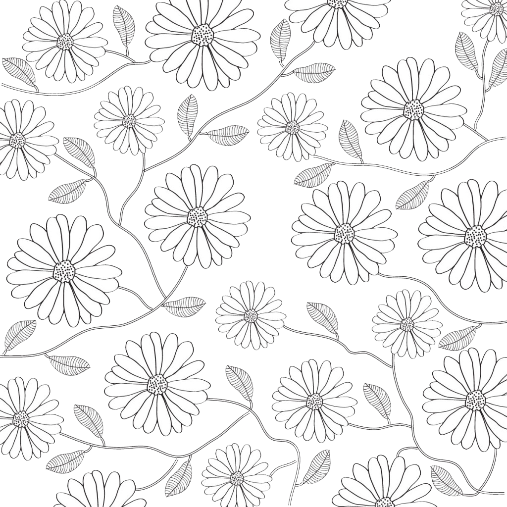 Download Black And White Flowers Background - Black Floral Background