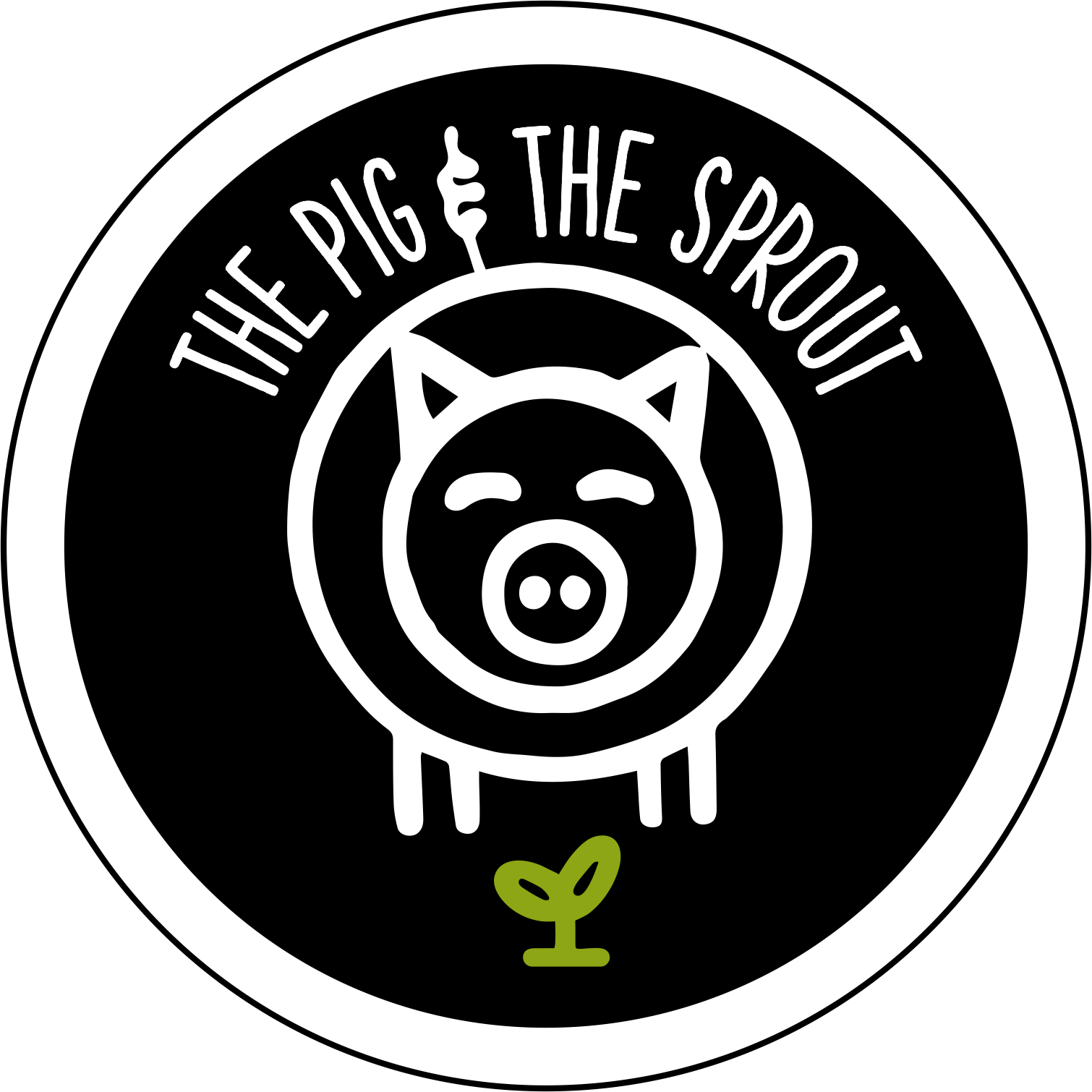 Pig And Sprout Clipart (1510x1510), Png Download