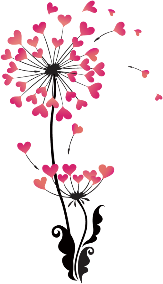 Download Flower Pattern Png Heart Dandelion Svg Clipart Large Size Png Image Pikpng