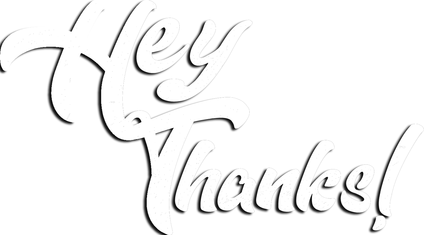 Hey Thanks Clipart (1442x799), Png Download