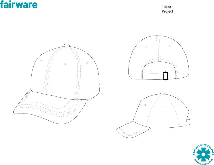 Hat Fairware Design Template - Cap Template Png Clipart - Large Size ...