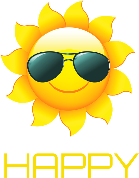 Happy Sun With Sunglasses Royalty Free SVG, Cliparts, Vectors, and - Clip  Art Library