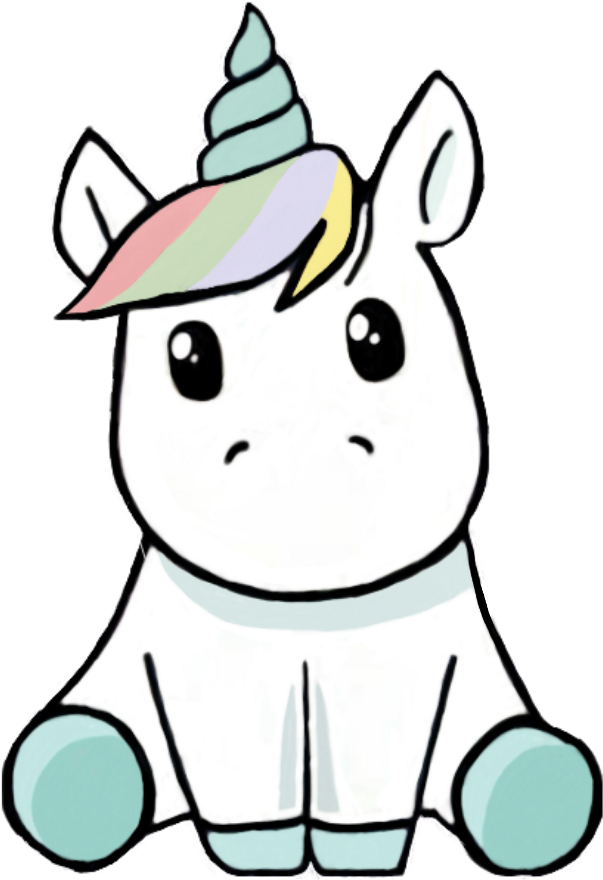 Unicorn Sticker - Gambar Unicorn Kartun Png Clipart - Large Size Png ...