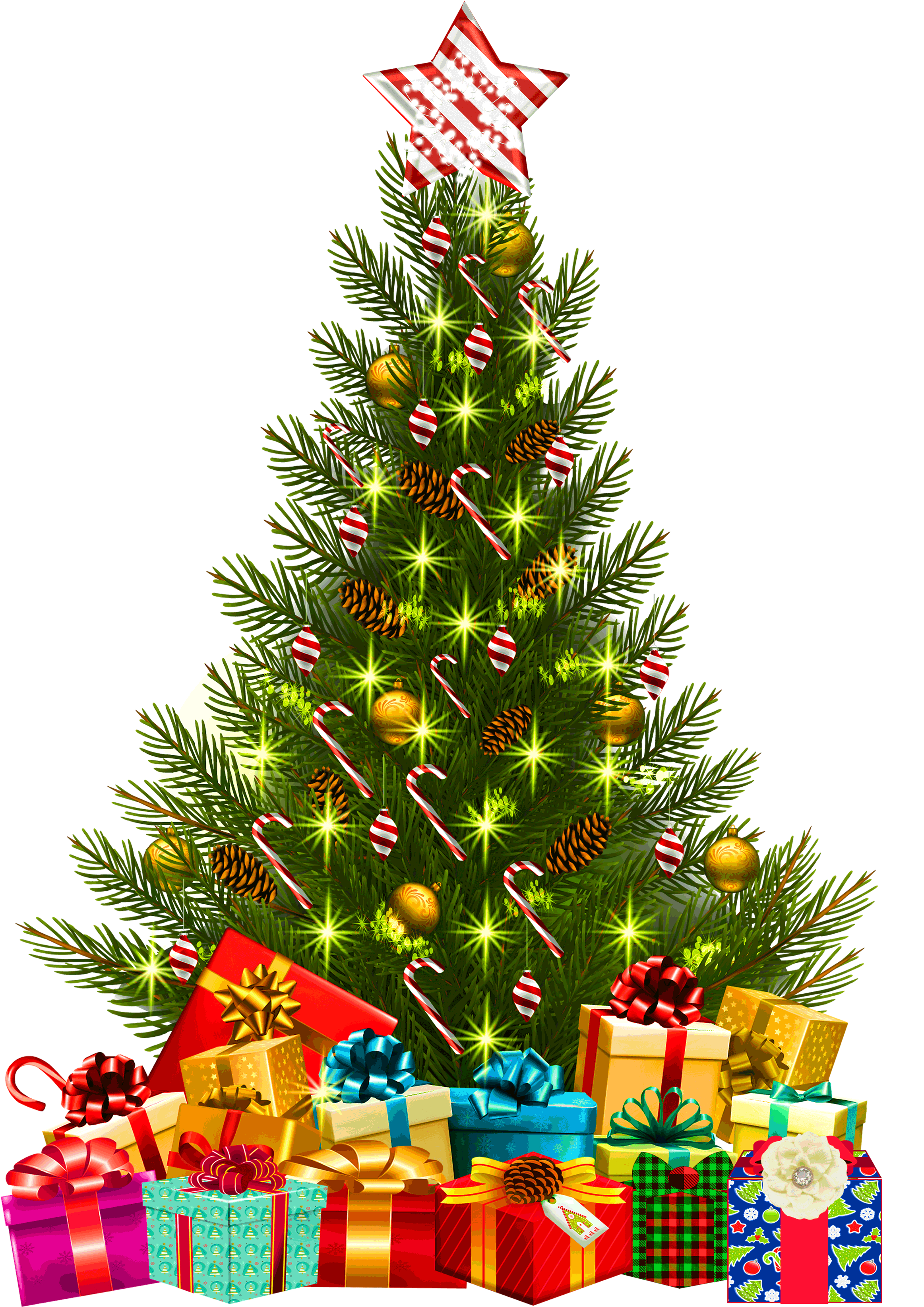 Download Presents Around The Christmas Tree Clipart Large Size Png Image Pikpng