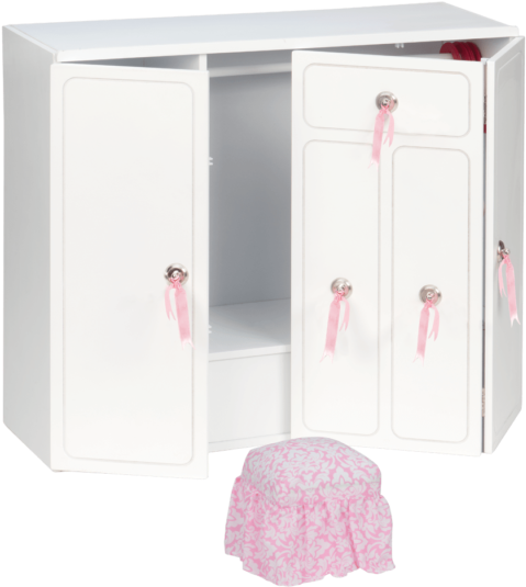 Wooden Wardrobe Closet For 18 Inch Dolls Cupboard Hd Png