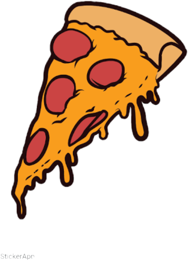 Tumblr Pizza - Cartoon Pizza Slice Png Clipart - Large Size Png Image