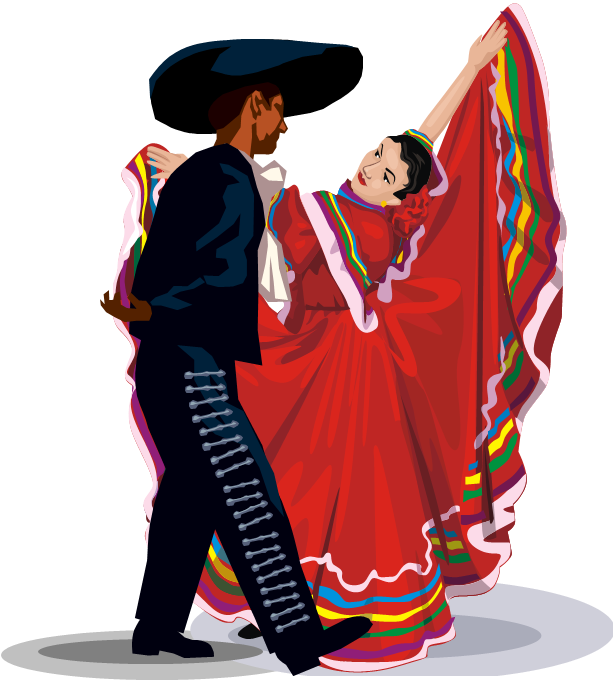 Download Dancers - Folklorico Dancers Clip Art - Png Download Png