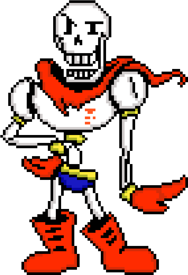 Colored Papyrus - Undertale Pixel Art Papyrus Clipart - Large Size Png ...