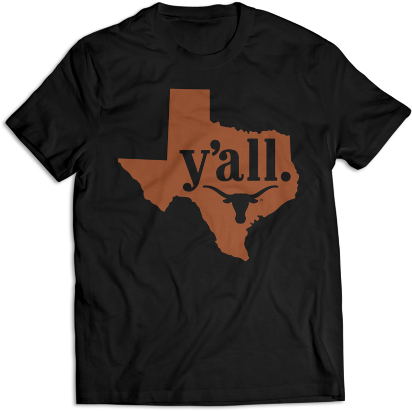 Texas Longhorns - Yall State - Active Shirt Clipart - Large Size Png ...