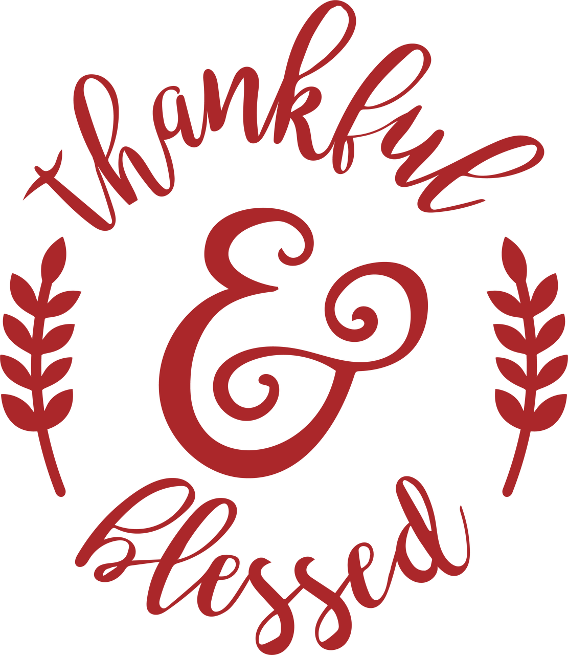 Thankful & Blessed Clipart, free png download.