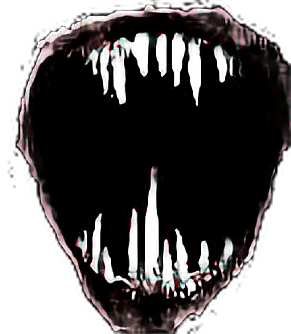 Picsart Sticker Evil Mouth Scary Scarymouth Horror Evil Mouth Clipart Large Size Png Image Pikpng