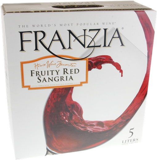 Franzia Fruity Sangria - Franzia Red Wine Box Clipart - Large Size Png ...