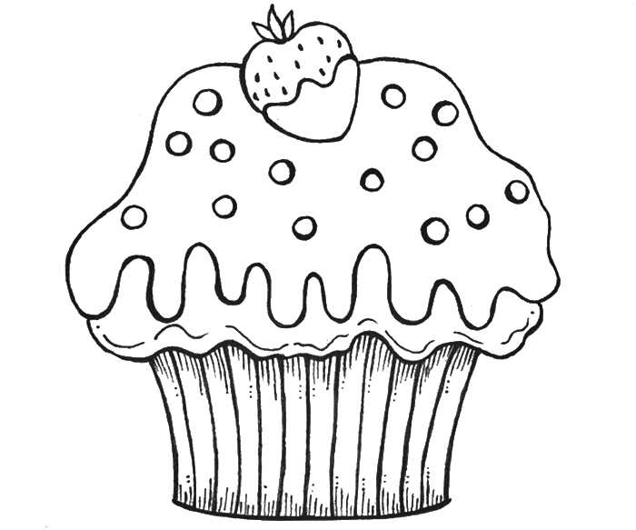 Download Cupcake Coloring Page For Kids Cupcake Coloring Pages Clipart ...