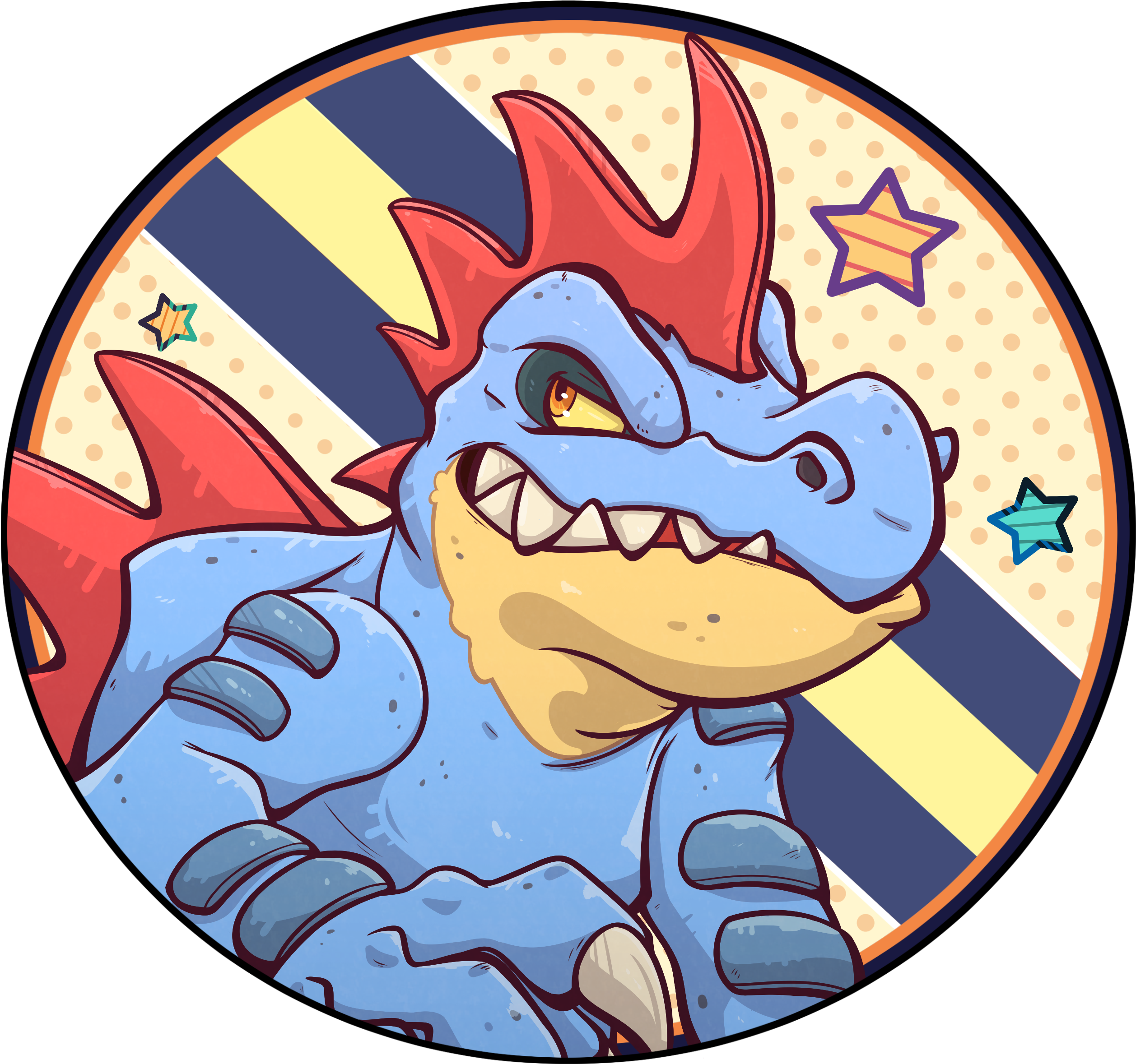 Pokemon Icon Feraligatr - Cartoon Clipart - Large Size Png Image - PikPng