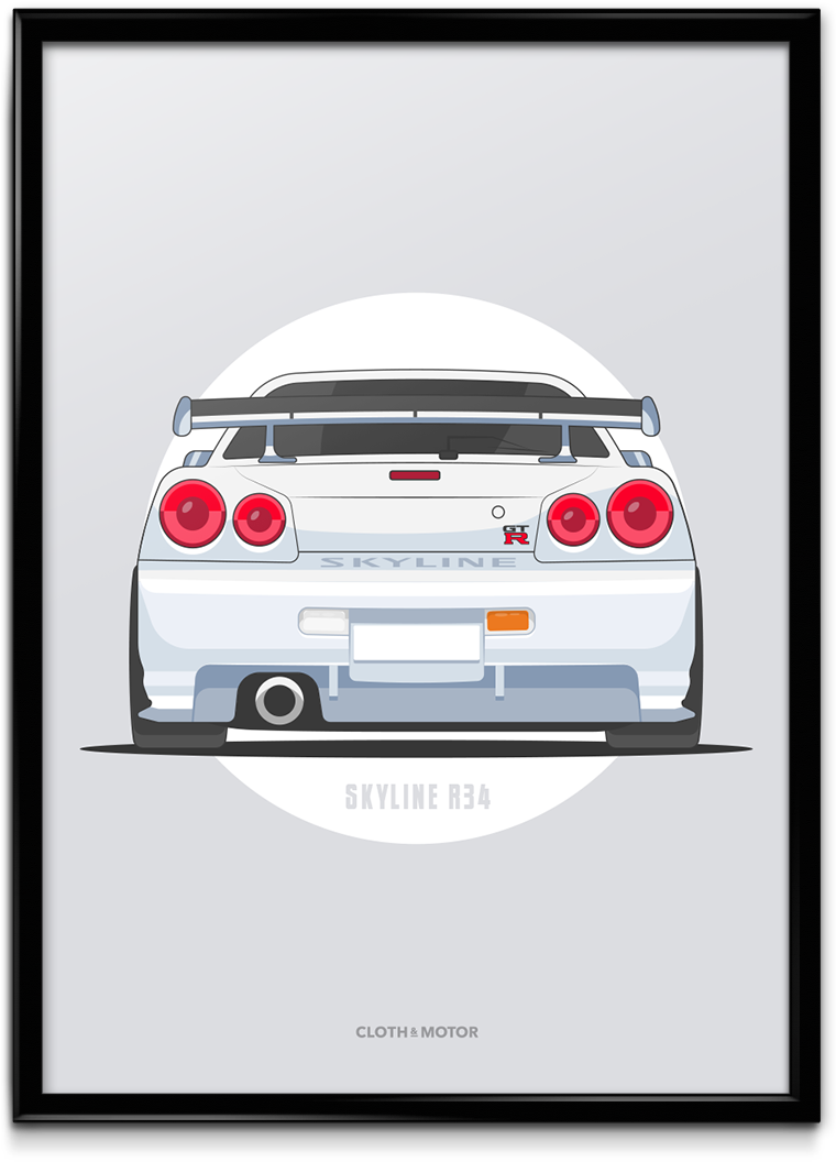 859 X 1118 8 - Skyline R34 Poster Clipart - Large Size Png Image - PikPng