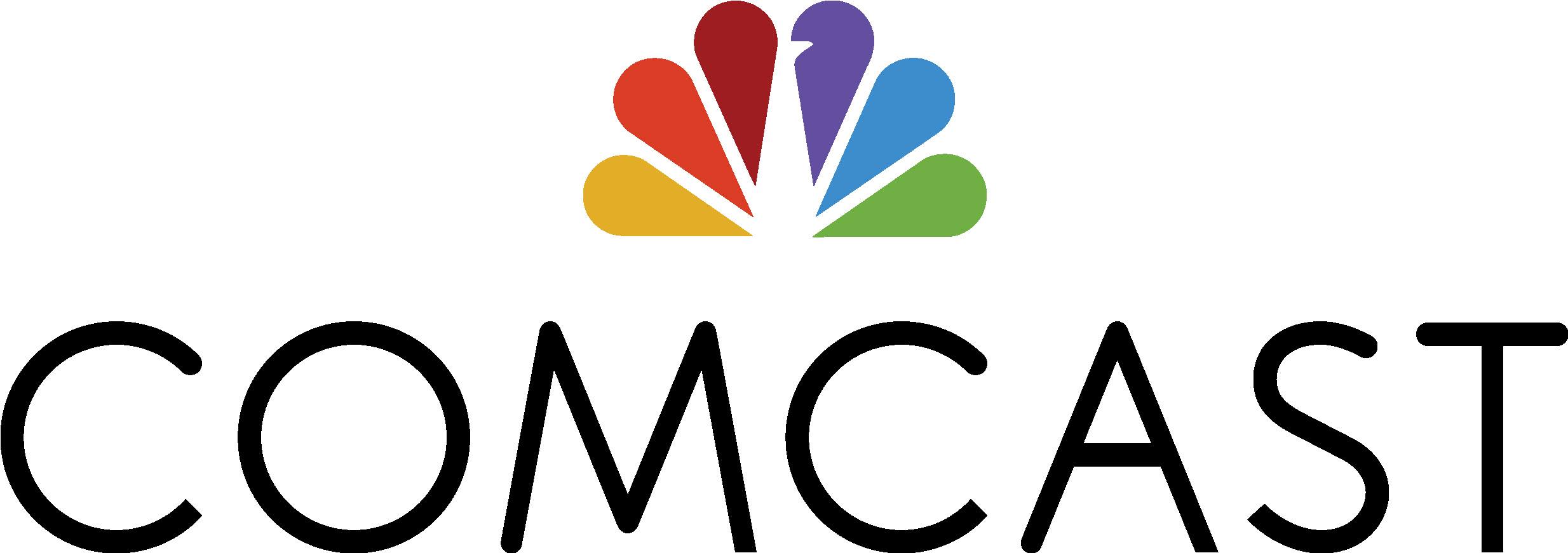 Comcast Logo Png Transparent - Comcast Logo Transparent Clipart (2721x1050), Png Download