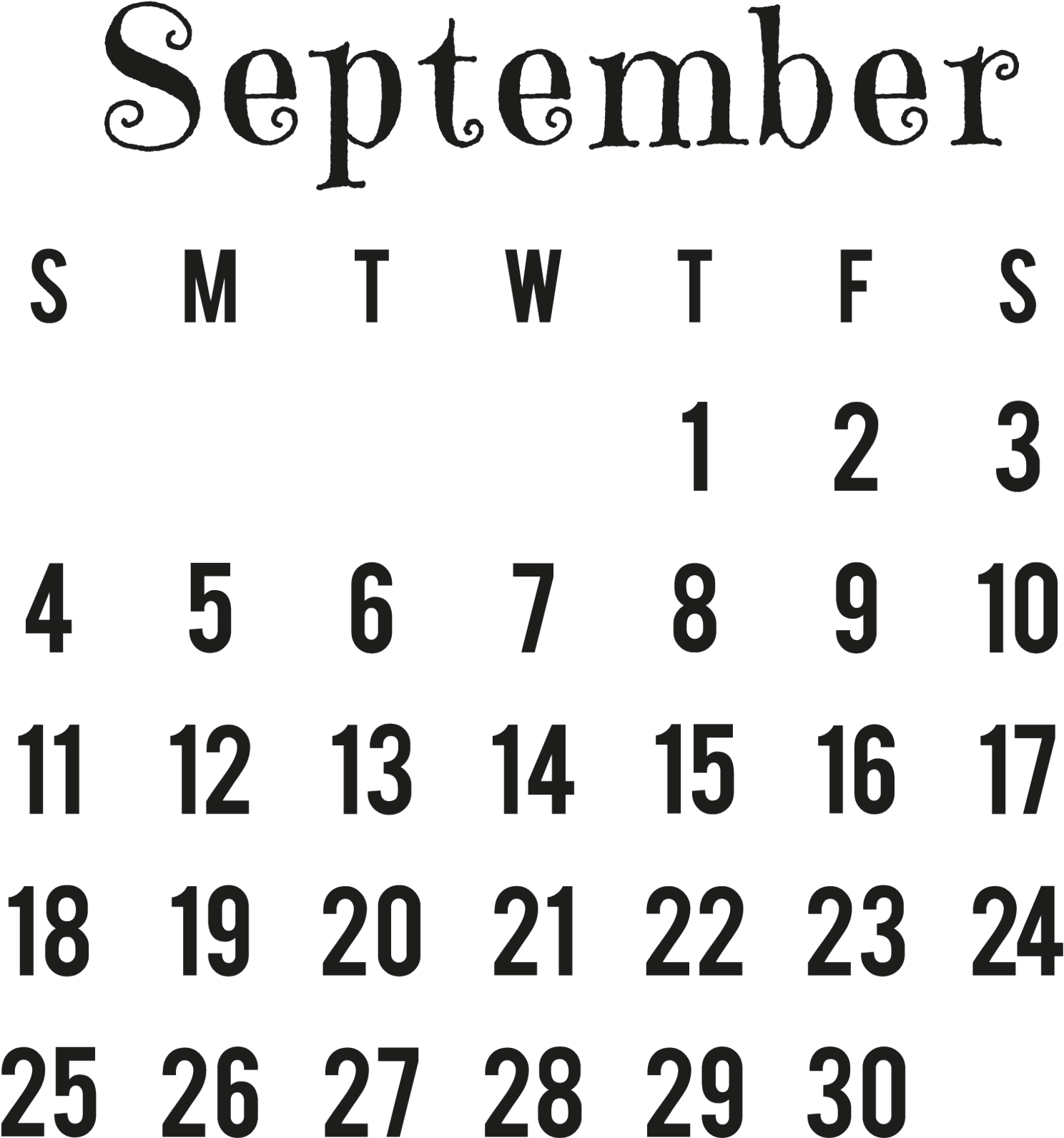 Download Download Image - September 2016 Calendar Png Clipart Png ...