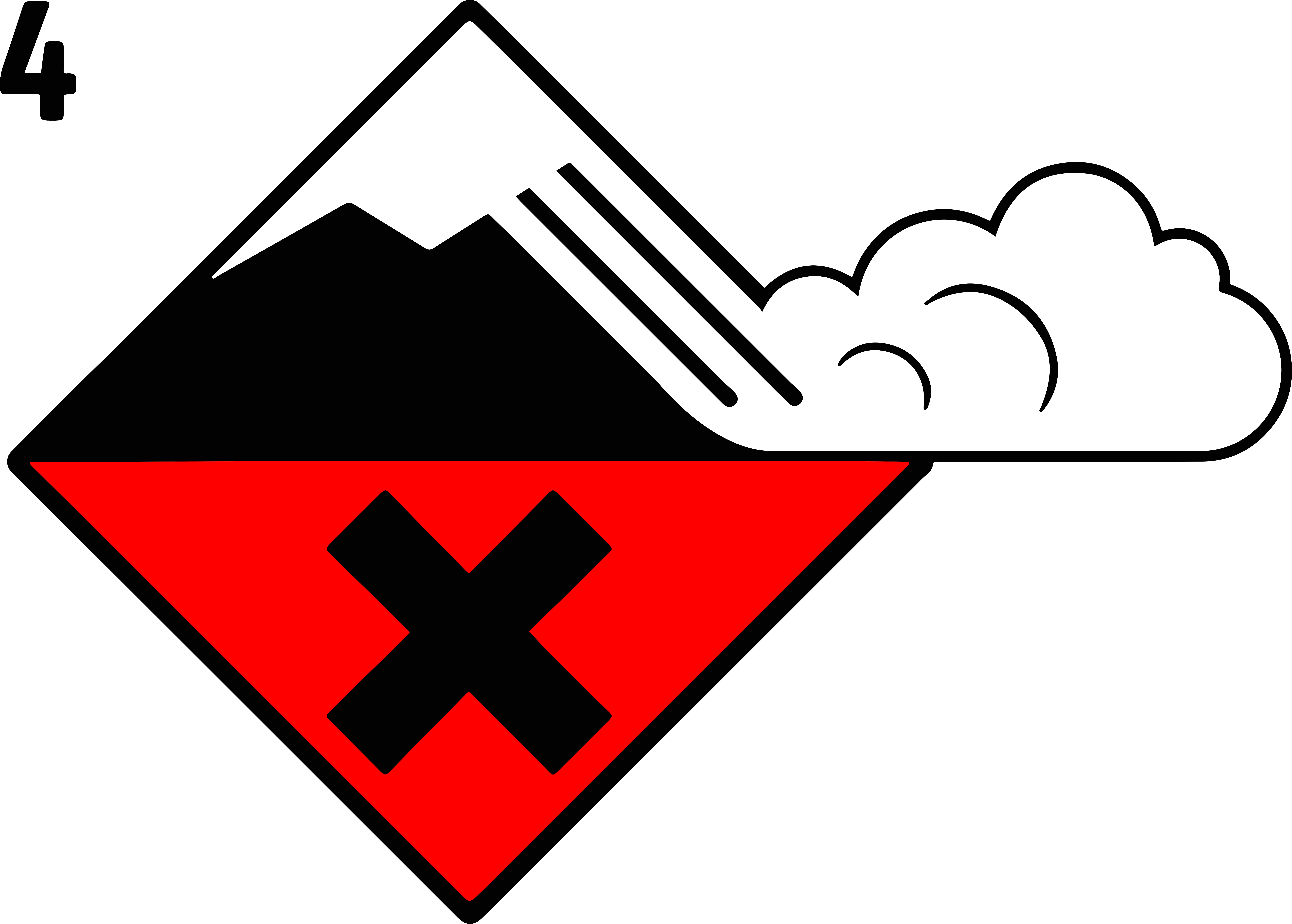 Avalanche High Danger Level Clipart (9148x6545), Png Download
