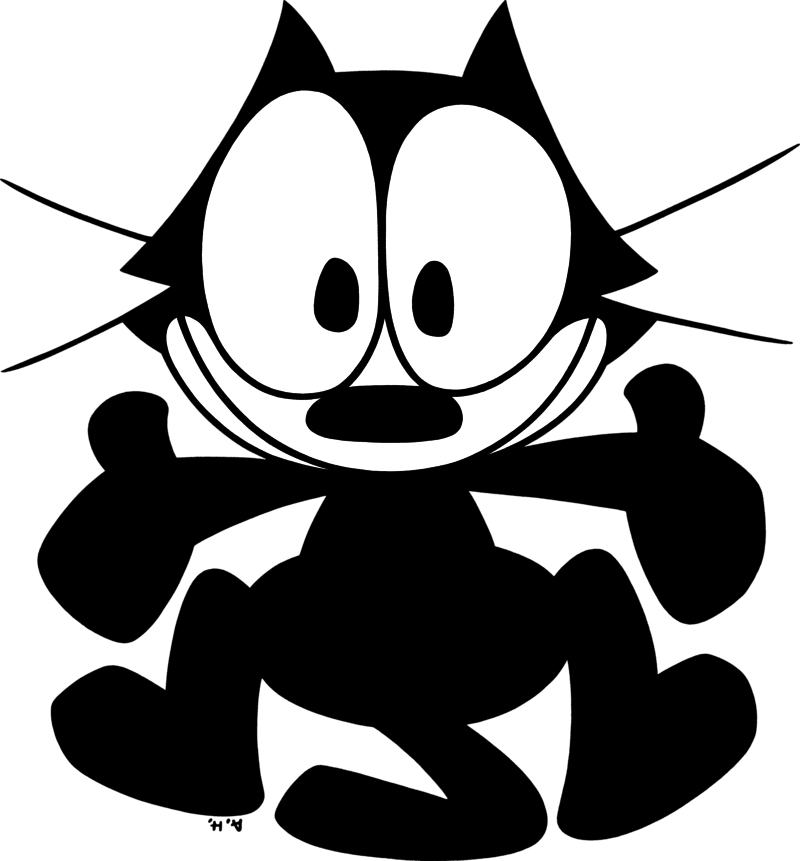 Felix The Cat 1920s - Cartoon Clipart - Large Size Png Image - PikPng