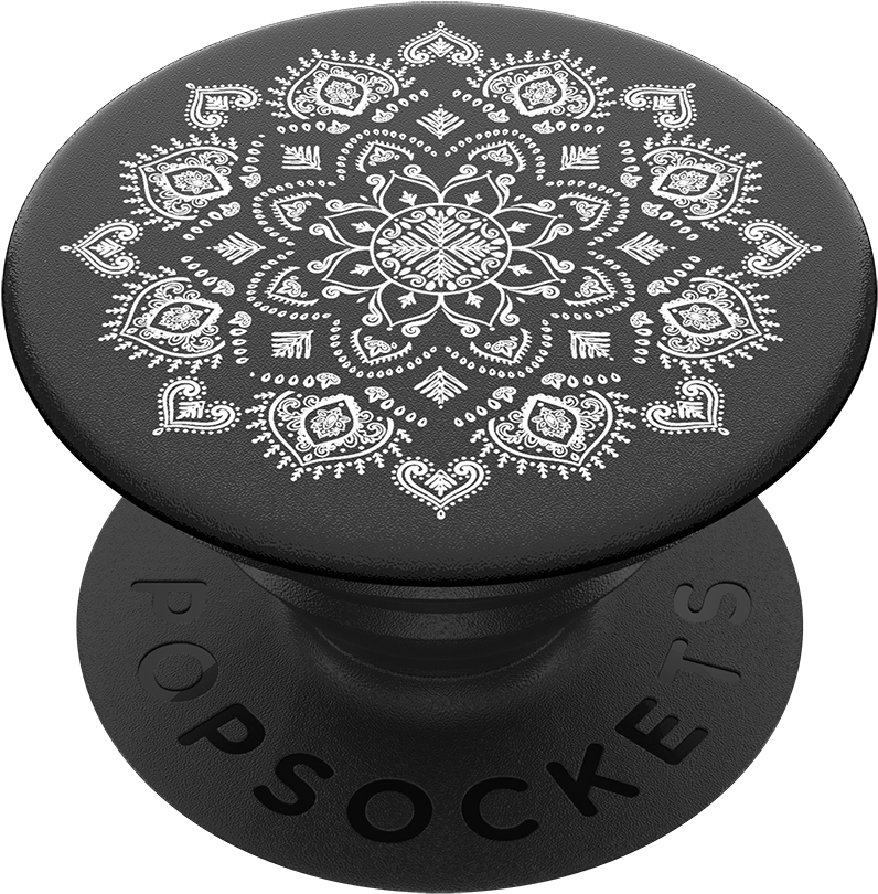 Quiet Darkness Mandala, Popsockets - Black And White Mandala Popsocket ...