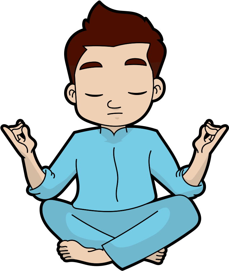 Cartoon Yoga Expert Man - Yoga Cartoon Clipart - Large Size Png Image ...