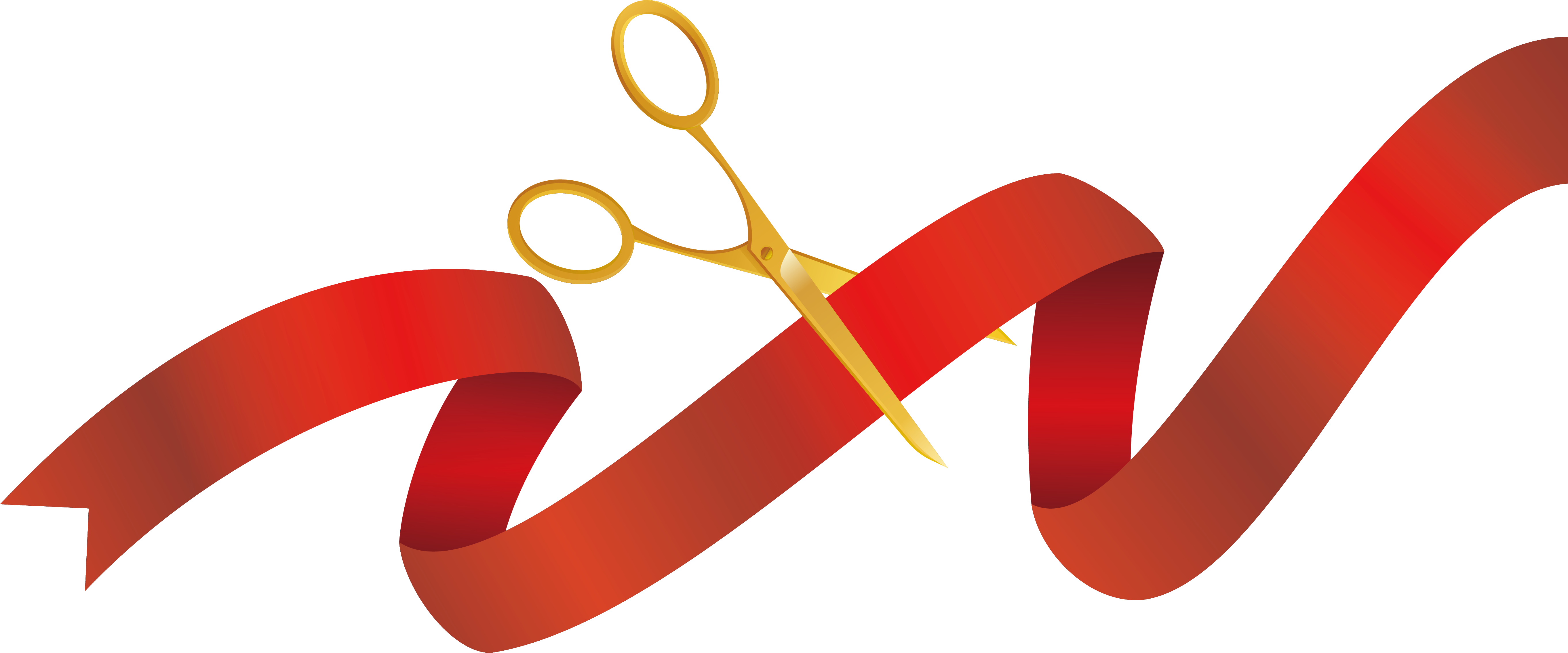 Text Ribbon Png - Ribbon Cutting Scissors Png Clipart - Large Size Png