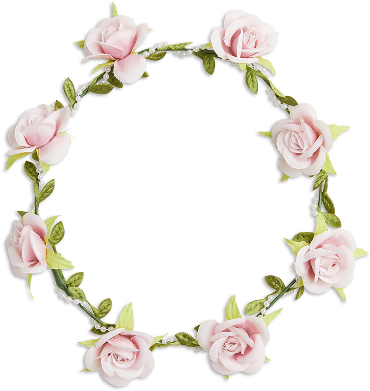 Flower Crown Pink - Garden Roses Clipart - Large Size Png Image - PikPng